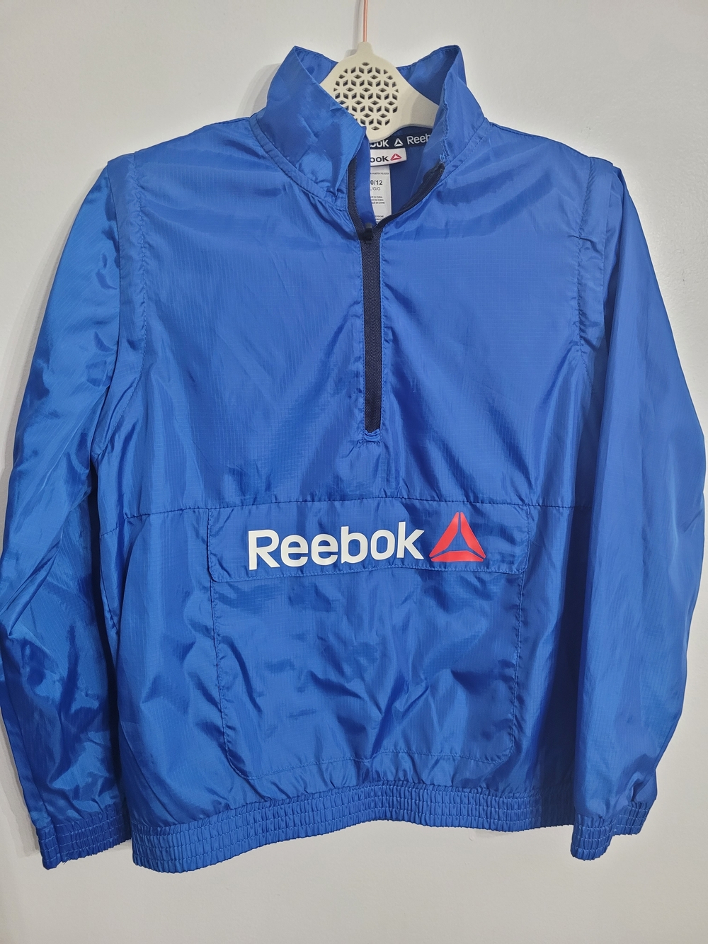 Reebok Kids Royal Blue Pullover Rain Jacket with Logo Windbreaker